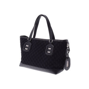 Gucci leather black nylon tote bag
